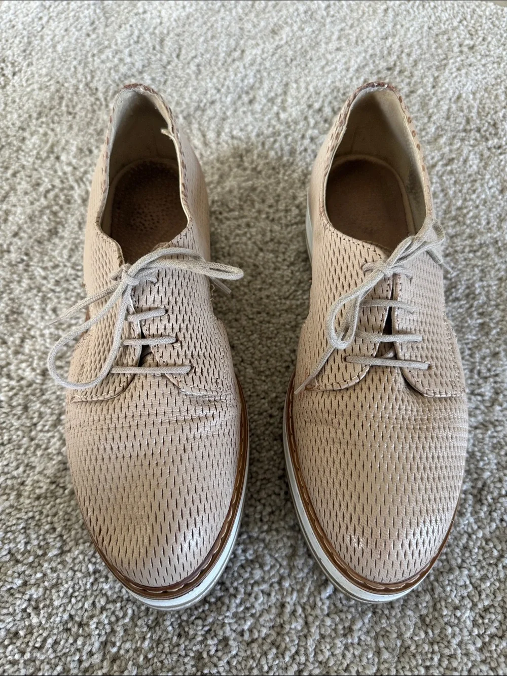 Summit By White Mountain Leather Oxfords Size 39 US 8.5 Made in Italy